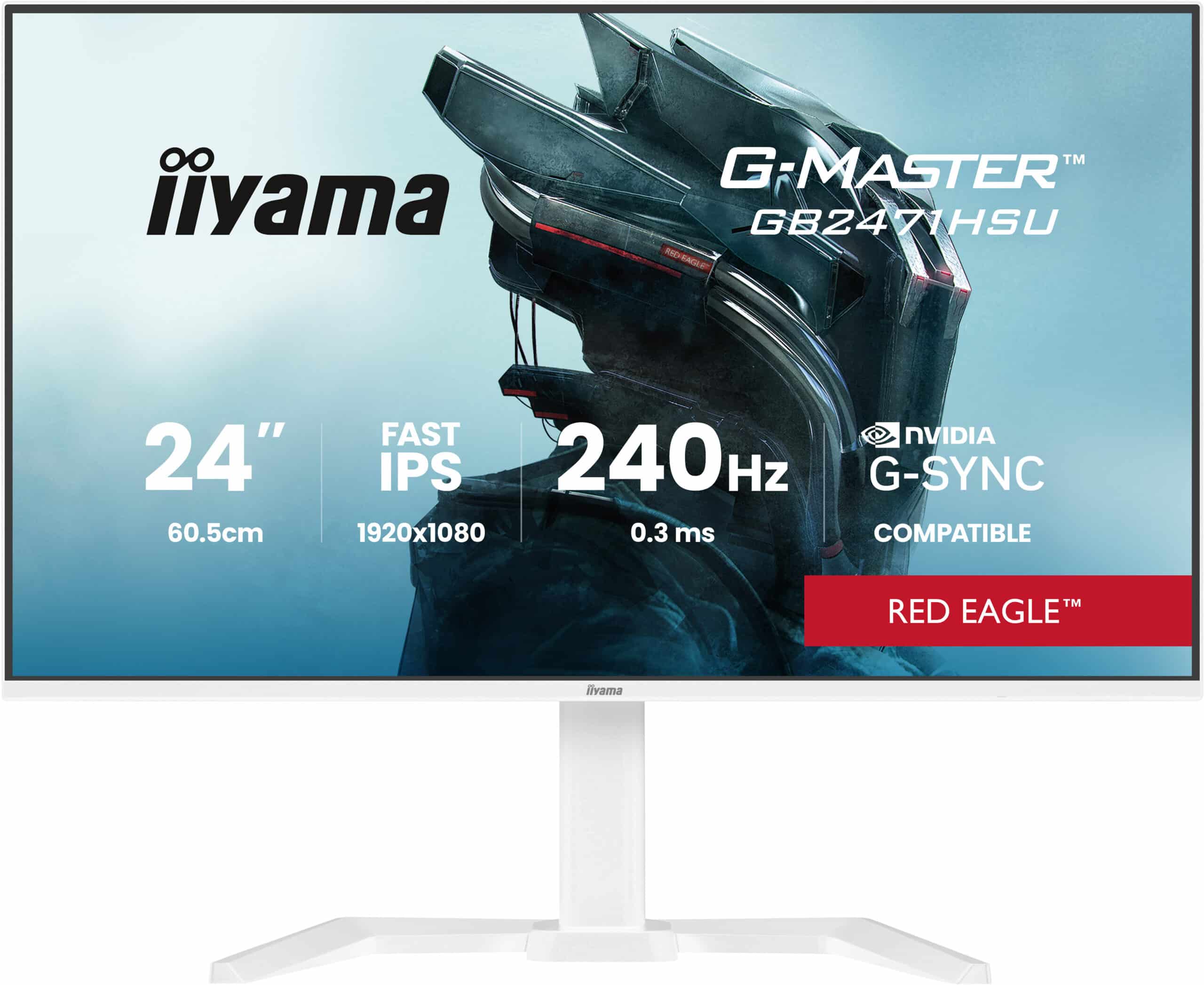 iiyama G-MASTER GB2471HSU-W1 computer monitor 60,5 cm (23.8") 1920 x 1080 Pixels Full HD LED Wit - Afbeelding 2