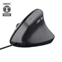 Trust Bayo II Ergonomische bedrade muis – ergonomische muis – rechtshandige muis – USB Type‑A aansluiting – Zwart - Afbeelding 2