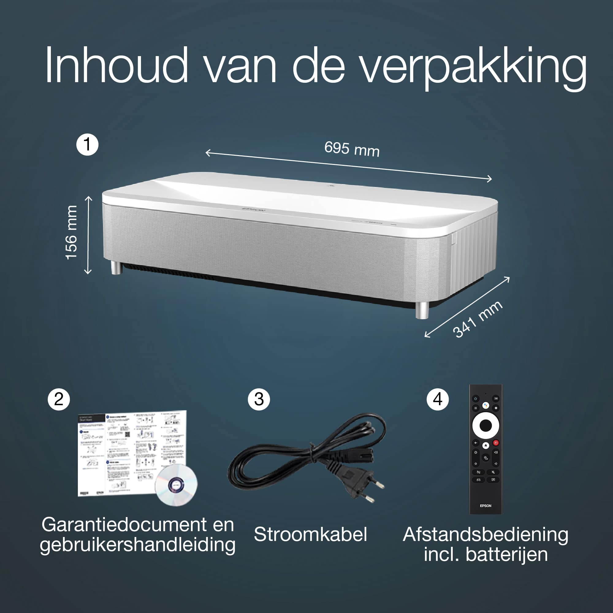 Epson EH-LS800W 4K PRO-UHD smart laserprojector, 4000 lumen, scherm van maximaal 150 inch - Afbeelding 4
