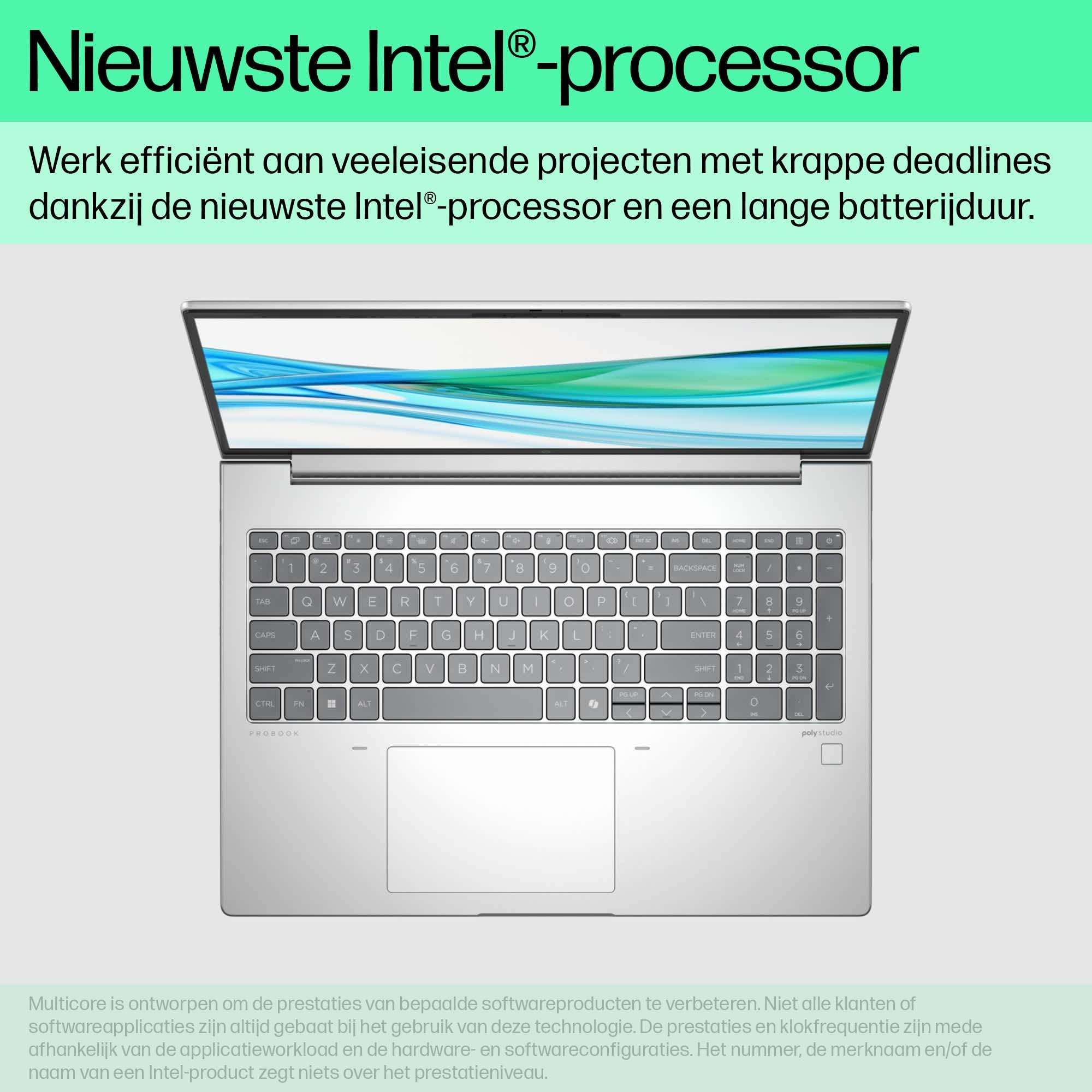HP ProBook 460 G11 Intel Core Ultra 7 155U Laptop 40,6 cm (16") WUXGA 16 GB DDR5-SDRAM 512 GB SSD Wi-Fi 6E (802.11ax) Windows 11 Pro AI PC Zilver - Afbeelding 4