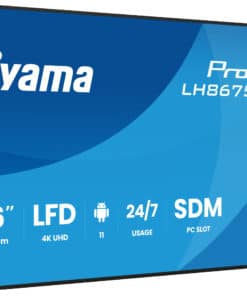 iiyama LH8675UHS-B2AG beeldkrant Digitale signage flatscreen 2,17 m (85.6") LCD Wifi 500 cd/m² 4K Ultra HD Zwart Type processor Android 11 24/7 - Afbeelding 4