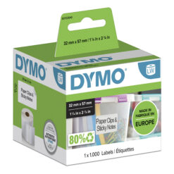 DYMO originele LabelWriter multifunctionele labels | 57 mm x 32 mm | 1000 zelfklevende etiketten | Geschikt voor de LabelWriter labelprinters | Gemaakt in Europa
