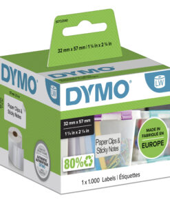 DYMO originele LabelWriter multifunctionele labels | 57 mm x 32 mm | 1000 zelfklevende etiketten | Geschikt voor de LabelWriter labelprinters | Gemaakt in Europa