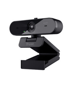 Trust Taxon Webcam - 2K QHD webcam – Autofocus – Dubbele microfoon – Privacyfilter – Zwart