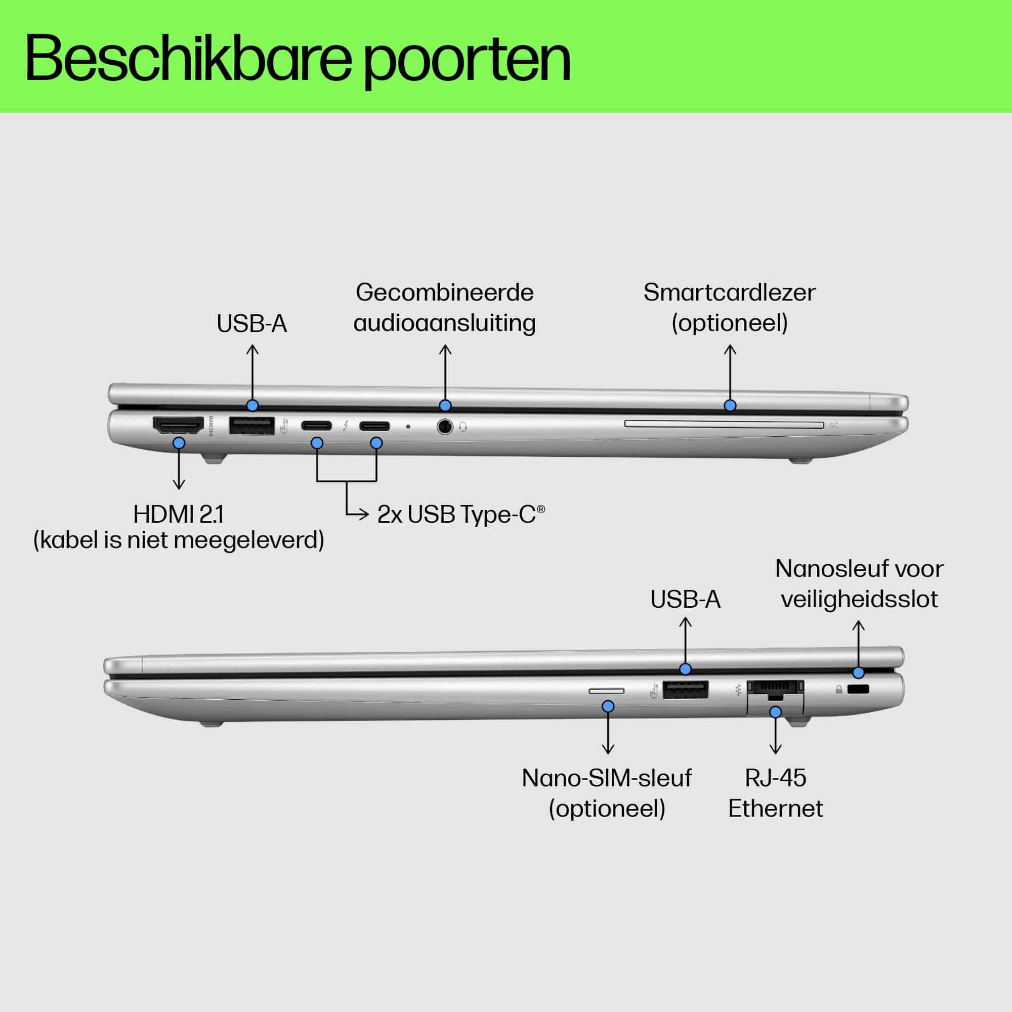 HP EliteBook 660 G11 Intel Core Ultra 5 125U Laptop 40,6 cm (16") WUXGA 16 GB DDR5-SDRAM 512 GB SSD Wi-Fi 6E (802.11ax) Windows 11 Pro AI PC Zilver