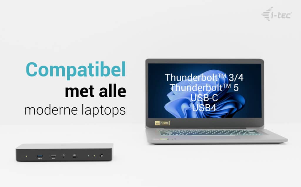 i-tec Thunderbolt 4 Intelligent Dual Display Docking Station + Power Delivery 90W - Afbeelding 2