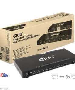 CLUB3D 8-poorts HDMI splitter 1 to 8 Full 3D and 4K60Hz(600MHz) - Afbeelding 3