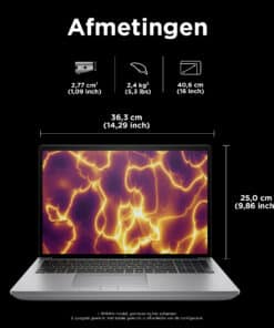 HP ZBook Fury 16 G11 Intel Core i9-13900HX Mobiel werkstation 40,6 cm (16") WUXGA 32 GB DDR5-SDRAM 1 TB SSD NVIDIA RTX 2000 Ada Wi-Fi 7 (802.11be) Windows 11 Pro AI Workstation, AI PC Grijs