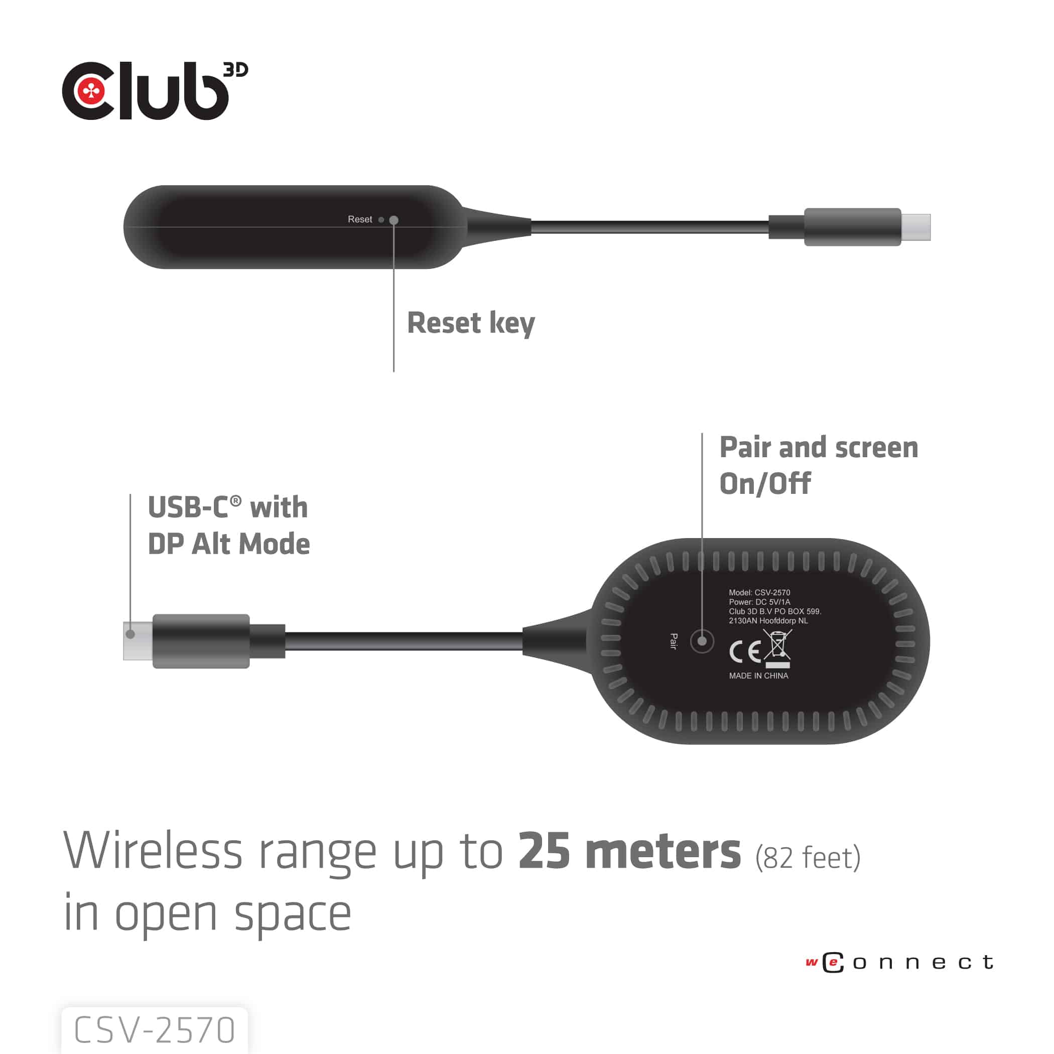 CLUB3D Wireless USB-C to HDMI - Afbeelding 4