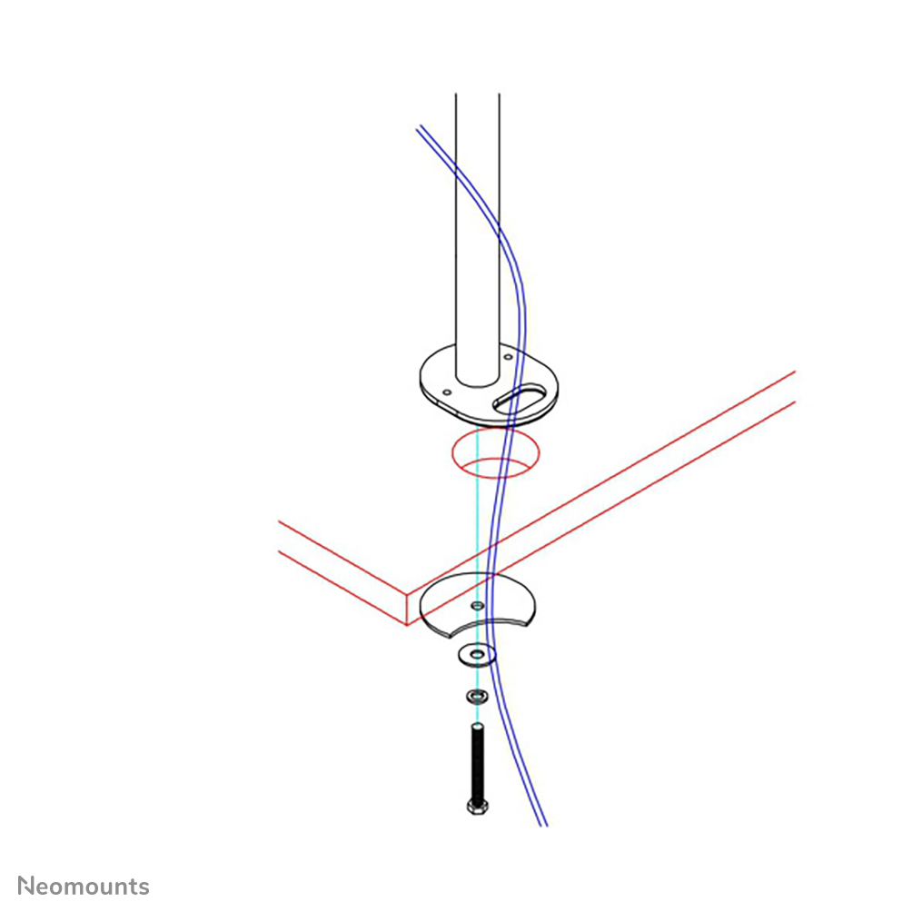 Neomounts FPMA-D960GROMMET Bureaudoorvoerbuis 10-30" - Afbeelding 3