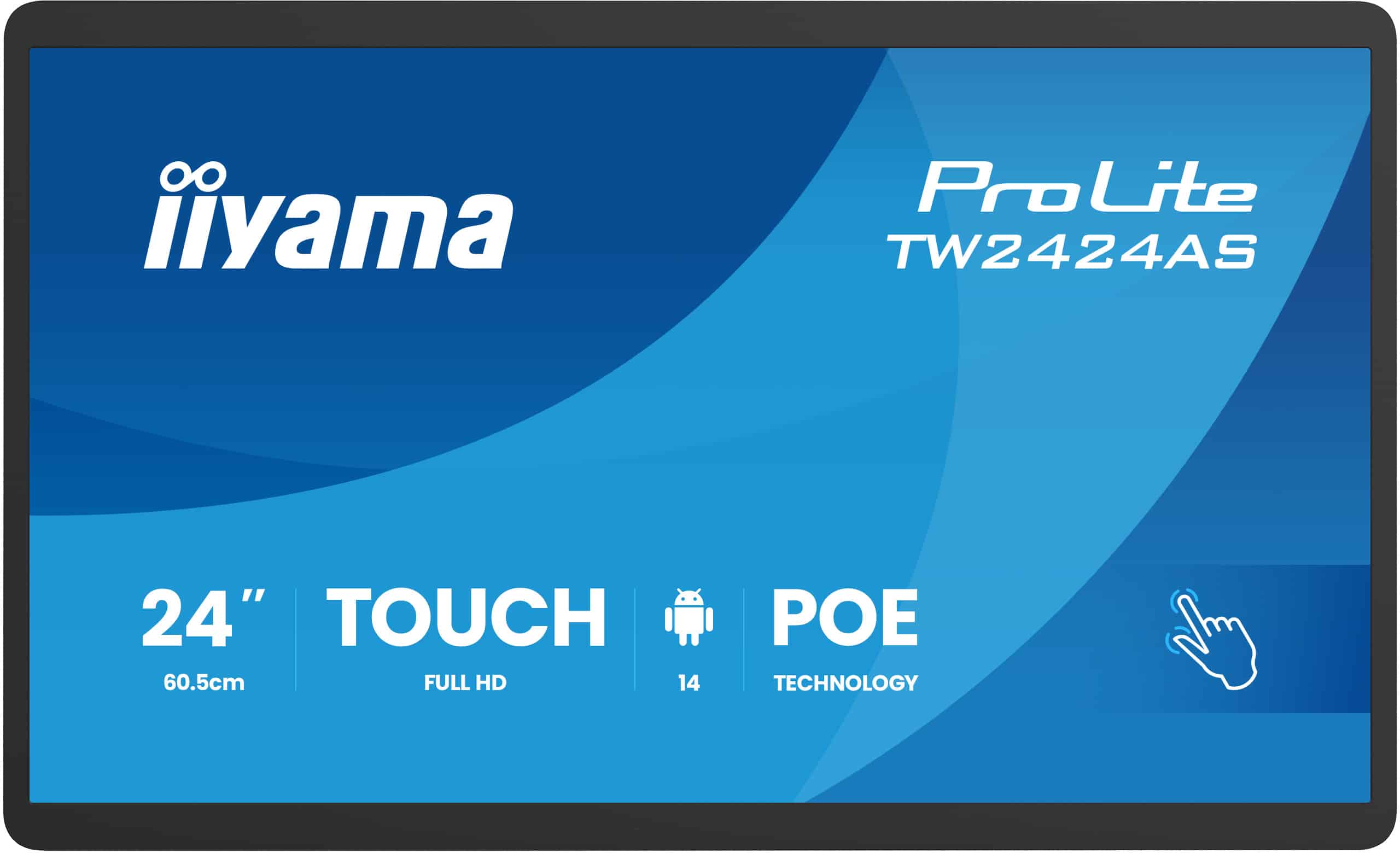 iiyama TW2424AS-B3P beeldkrant Interactief flatscreen 60,5 cm (23.8") Wifi 450 cd/m² Full HD Zwart Touchscreen Type processor Android 24/7 - Afbeelding 2