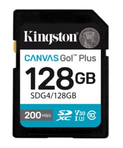 Kingston Technology Canvas Go! Plus 128GB SDXC Canvas Go Plus Gen4 200MB/s C10 UHS-I U3 V30