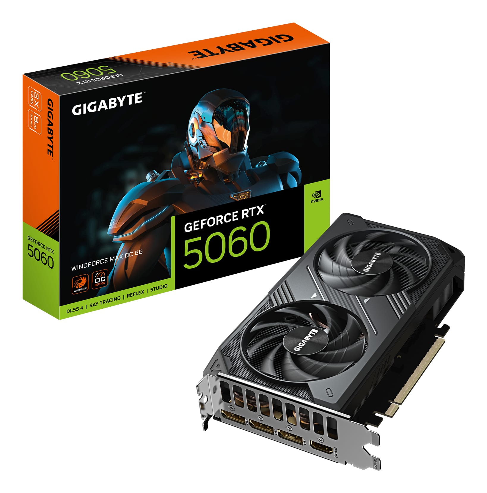 GIGABYTE GeForce RTX 5060 WINDFORCE MAX OC 8G Grafische Kaart