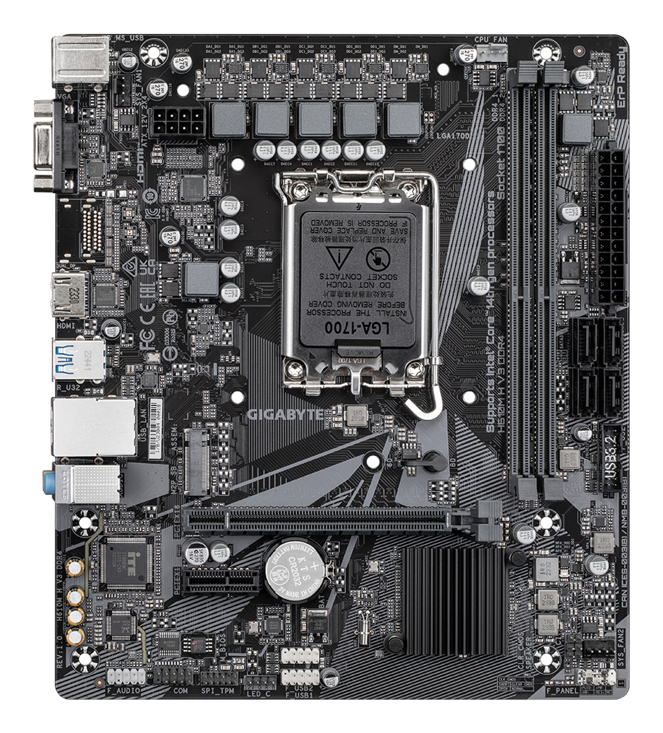 GIGABYTE H610M H V3 DDR4 moederbord Intel H610 Express LGA 1700 micro ATX - Afbeelding 2