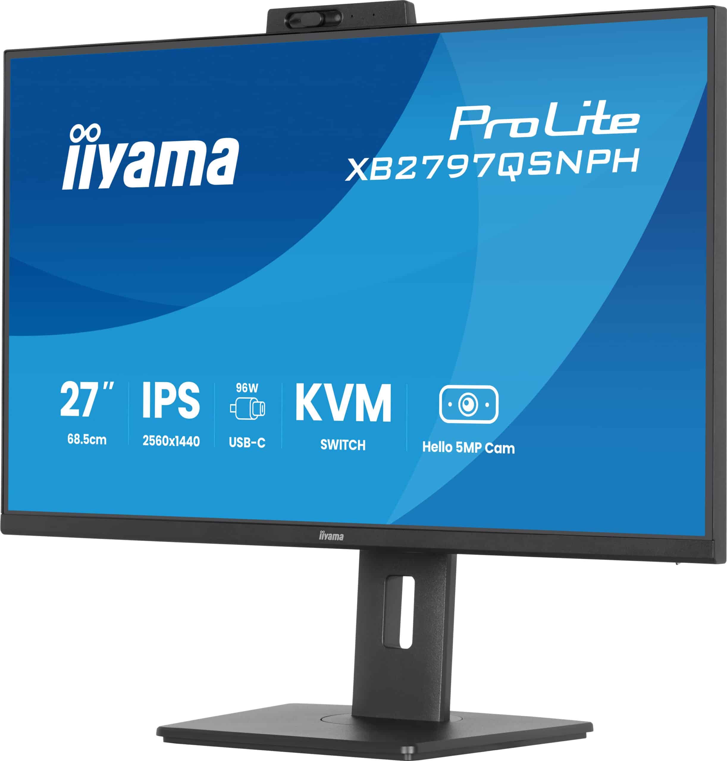 iiyama ProLite XB2797QSNPH-B1 27IN IPS LCD 4MS 2560X1440 350CD/M2 HDMI/DP/USB 2 computer monitor 68,6 cm (27") 2560 x 1440 Pixels Quad HD Zwart - Afbeelding 7