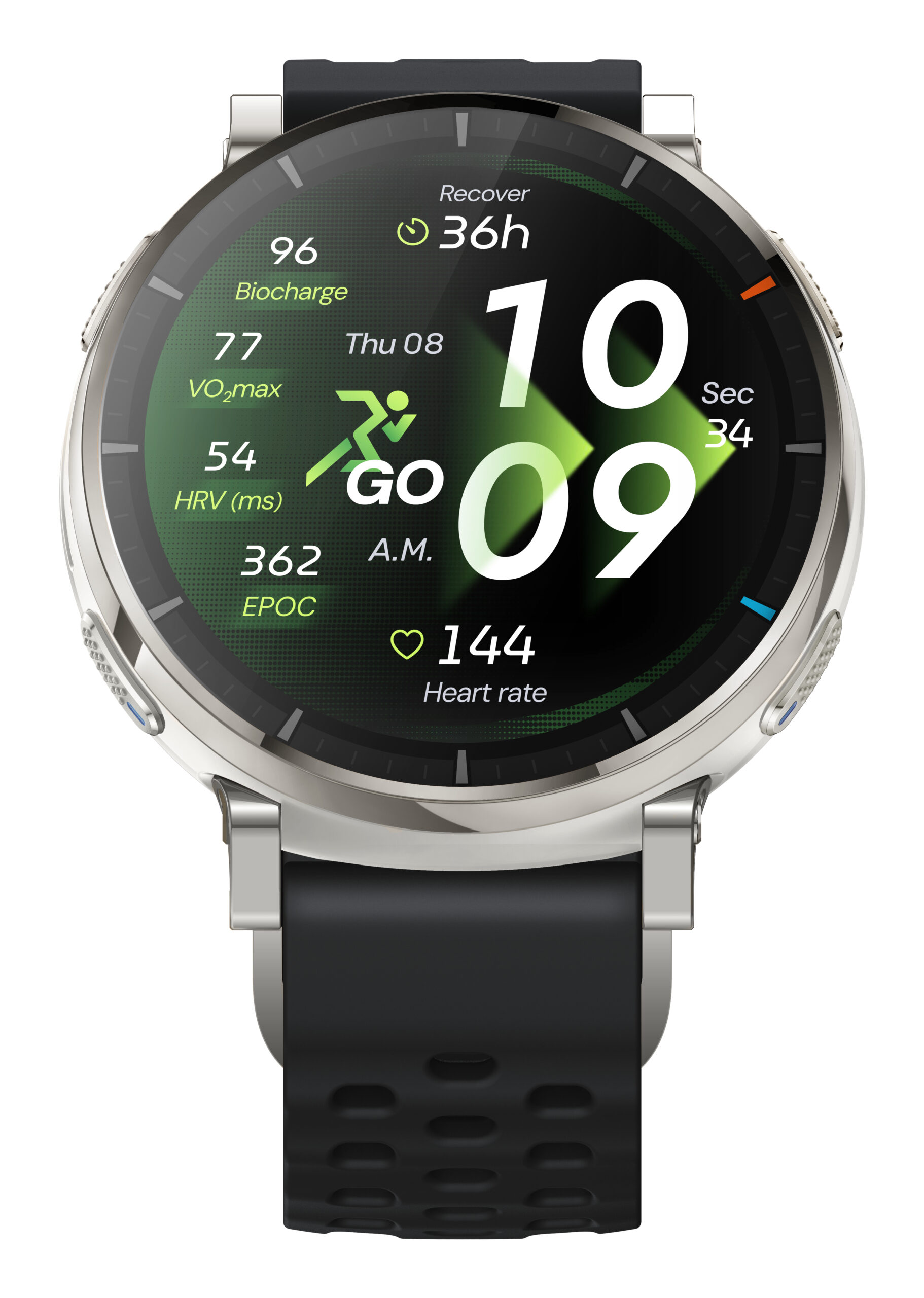 Amazfit Active 3 3,35 cm (1.32") AMOLED Digitaal 466 x 466 Pixels Touchscreen Goud GPS - Afbeelding 3