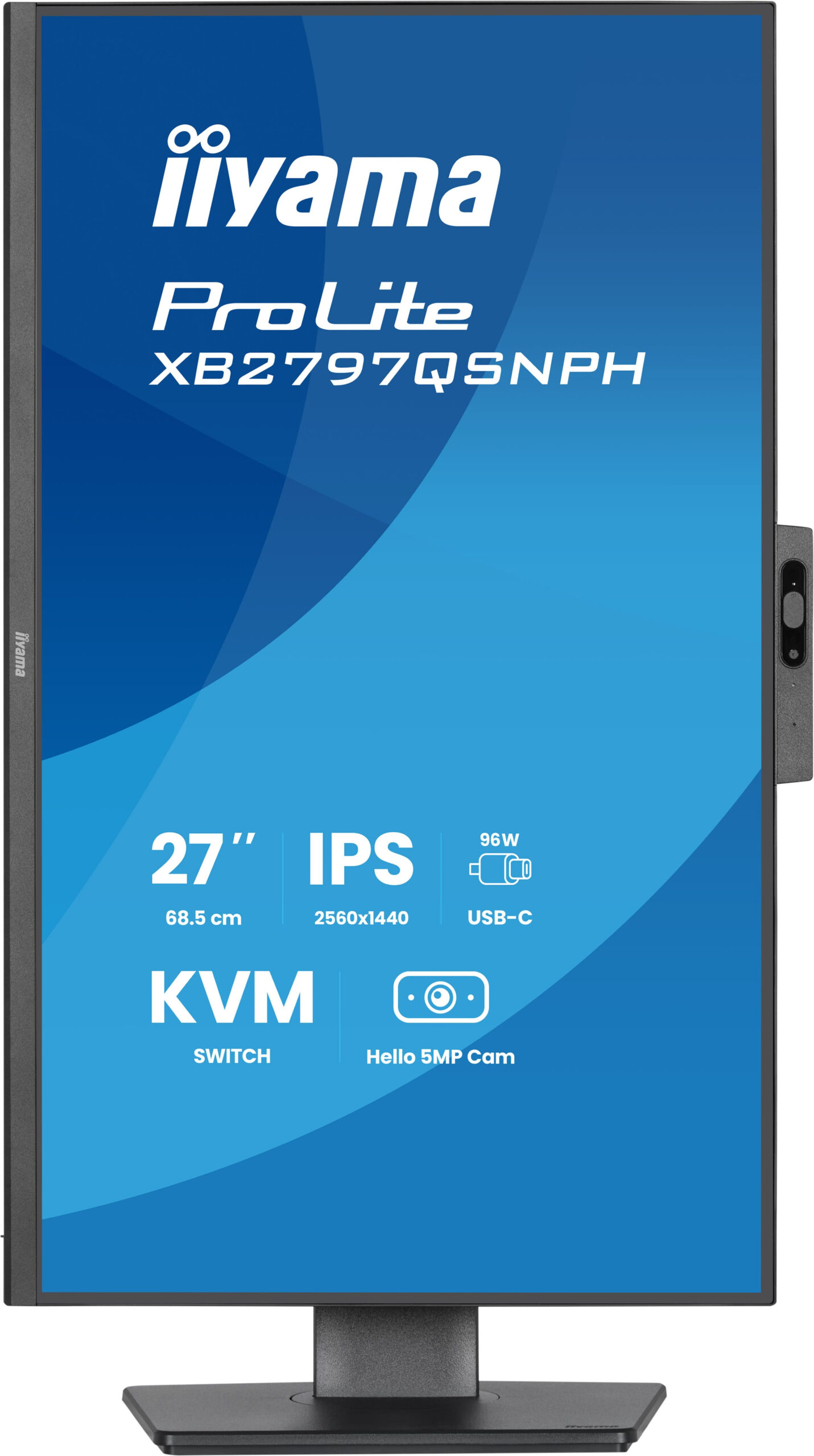 iiyama ProLite XB2797QSNPH-B1 27IN IPS LCD 4MS 2560X1440 350CD/M2 HDMI/DP/USB 2 computer monitor 68,6 cm (27") 2560 x 1440 Pixels Quad HD Zwart - Afbeelding 4