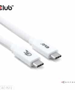 CLUB3D USB 80Gbps Certified 240W 8K240Hz Type-C 1.2m / 3.94ft White Cable - Afbeelding 6