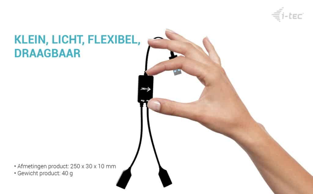 i-tec USB-A Cable HUB 2 port (2x USB-A) - Afbeelding 4