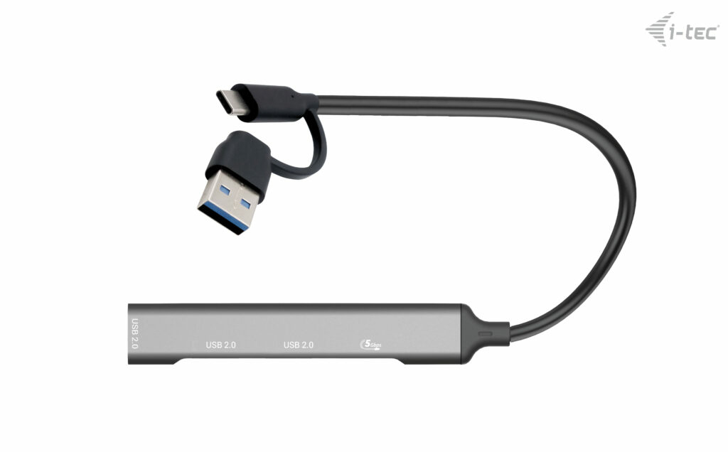 i-tec USB-C/USB-A Metal HUB 1x USB 3.0 + 3x USB 2.0 - Afbeelding 2