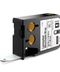 DYMO XTL gelamineerde draad-/kabelwikkel | 21 mm x 39 mm | zwart op wit