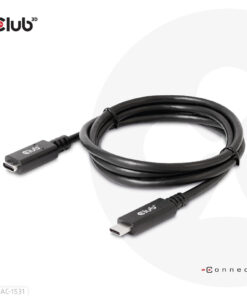 CLUB3D USB Gen1 Type-C Extensie kabel 5Gbps 60W(20V/3A) 4K60Hz M/F 1m/3.28ft - Afbeelding 6