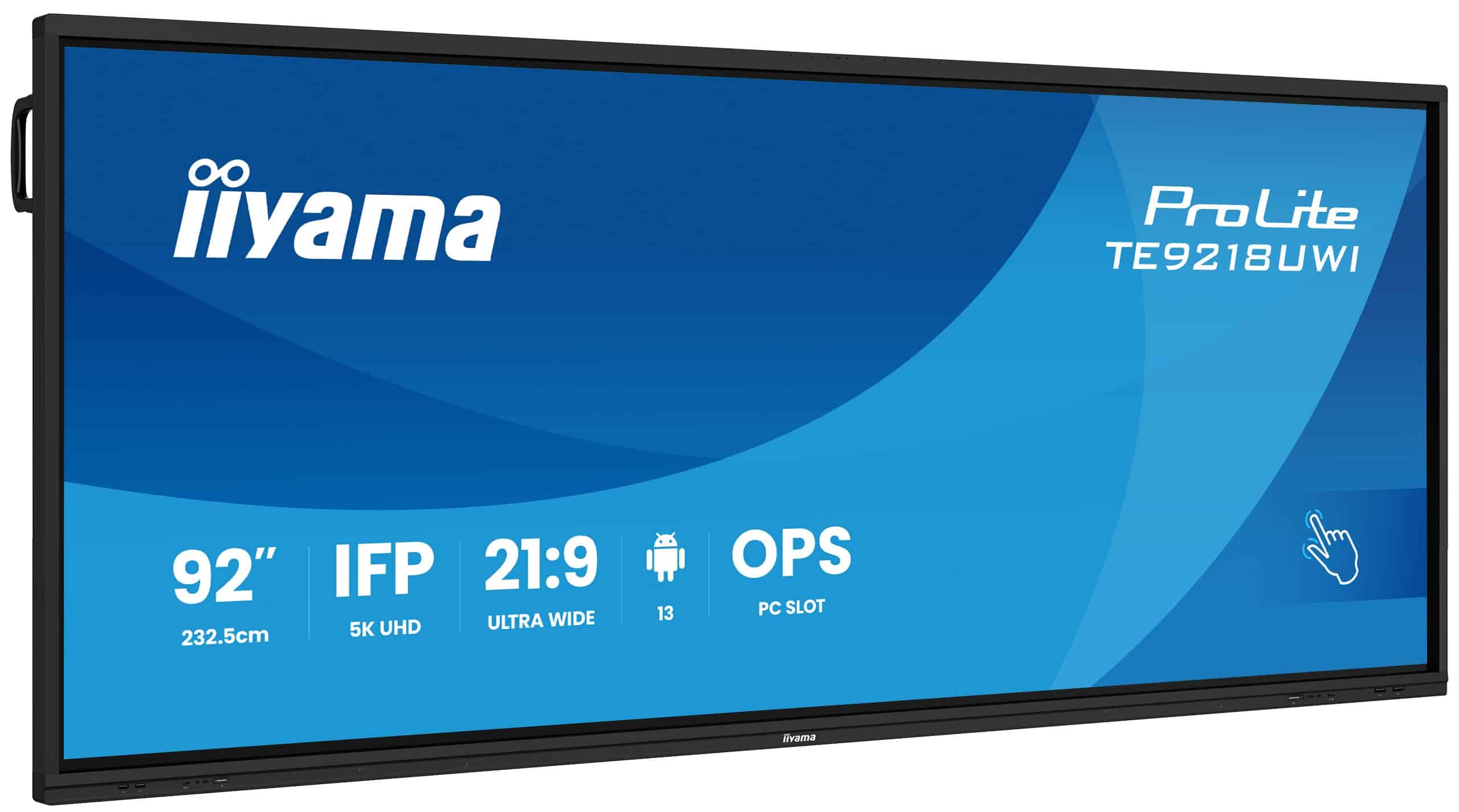 iiyama TE9218UWI-B1AG beeldkrant Kiosk-ontwerp 2,32 m (91.5") LED Wifi 500 cd/m² 5K Ultra HD Zwart Touchscreen Type processor Android 16/7 - Afbeelding 2