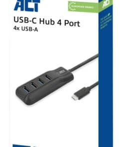 ACT AC6420 interface hub USB 3.2 Gen 1 (3.1 Gen 1) Type-C 5000 Mbit/s Zwart - Afbeelding 3