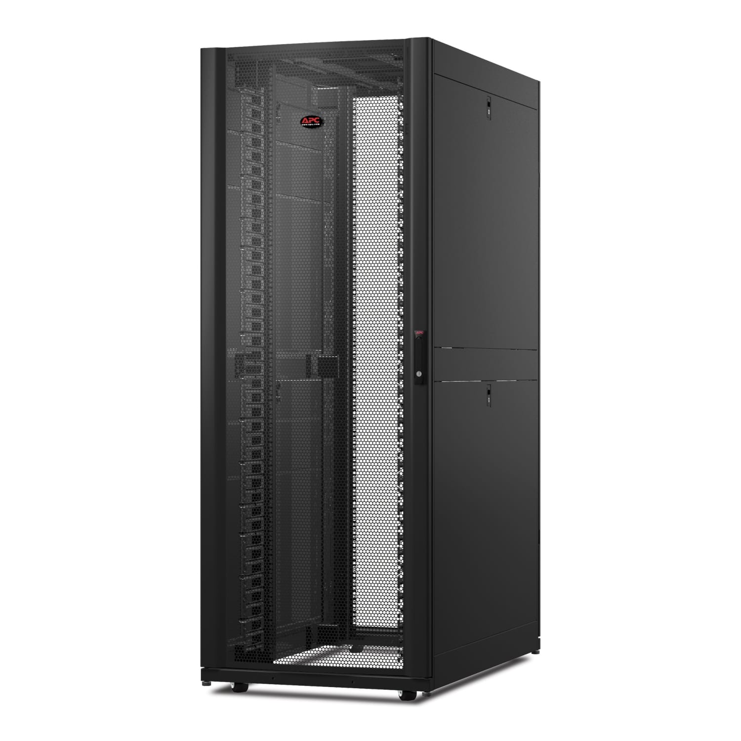 APC NetShelter SX 42U 750mm brede x 1200mm diepe netwerkbehuizing met zijden, zwart