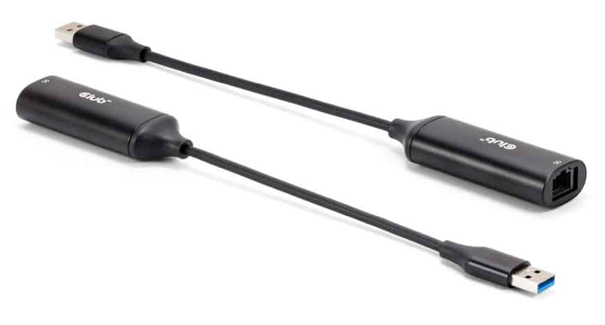 CLUB3D CAC-1421 tussenstuk voor kabels USB Type-A RJ45 Zwart