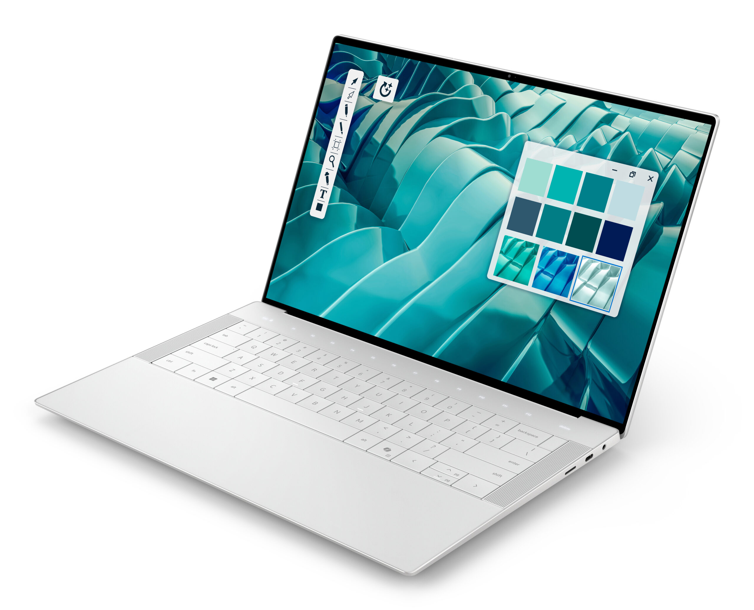 DELL 14 Premium DA14250 Intel Core Ultra 7 255H Laptop 36,8 cm (14.5") WUXGA 32 GB LPDDR5x-SDRAM 1 TB SSD NVIDIA GeForce RTX 4050 Wi-Fi 7 (802.11be) Windows 11 Pro US International Platina - Afbeelding 3