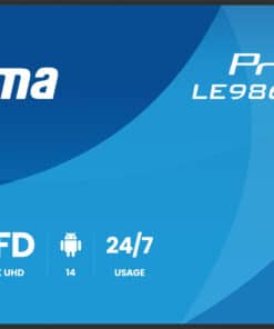 iiyama LE9864UHS-B1AG beeldkrant Digitale signage flatscreen 2,49 m (98") Wifi 500 cd/m² 4K Ultra HD Zwart Type processor Android 24/7 - Afbeelding 2