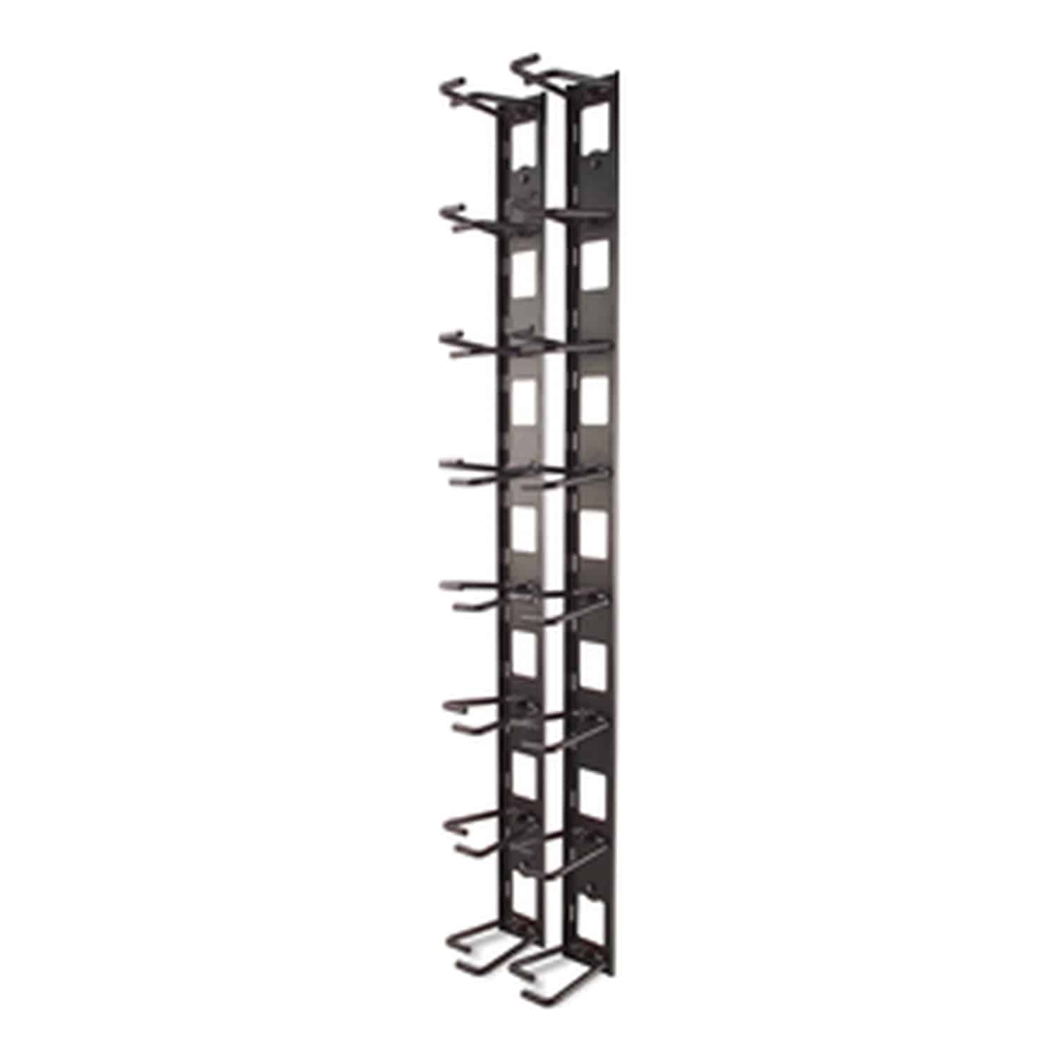 APC Verticale kabelorganizer, 8 kabelringen, nul U