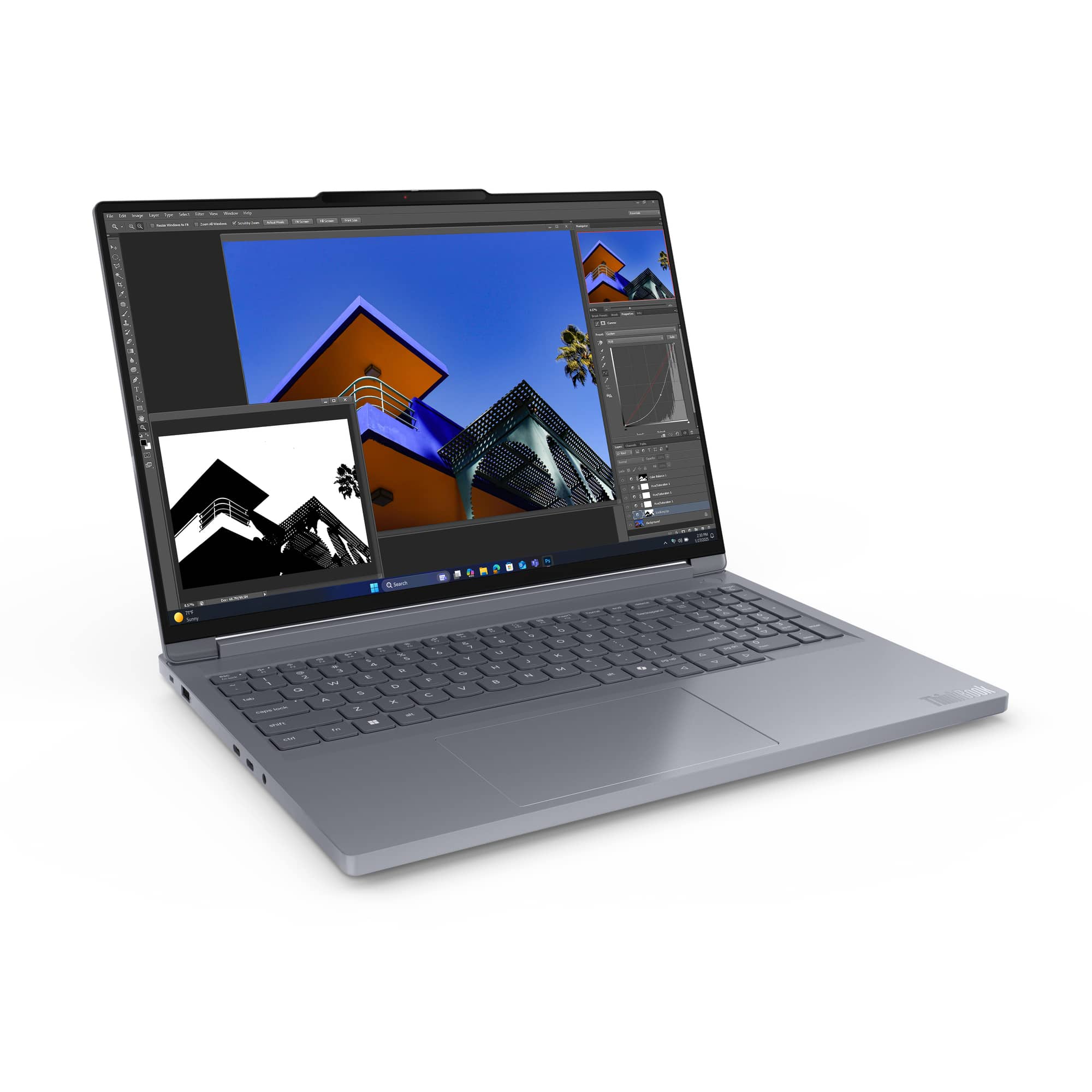Lenovo ThinkBook 16p G6 ADR AMD Ryzen 9 8940HX Laptop 40,6 cm (16") WQXGA 32 GB DDR5-SDRAM 512 GB SSD NVIDIA GeForce RTX 5060 Wi-Fi 7 (802.11be) Windows 11 Pro Belgisch Grijs - Afbeelding 2
