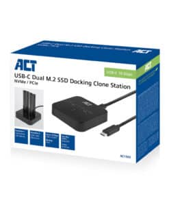 ACT M.2 NVMe/PCIe dual SSD docking clone station, USB-C 3.2 Gen2 - Afbeelding 2