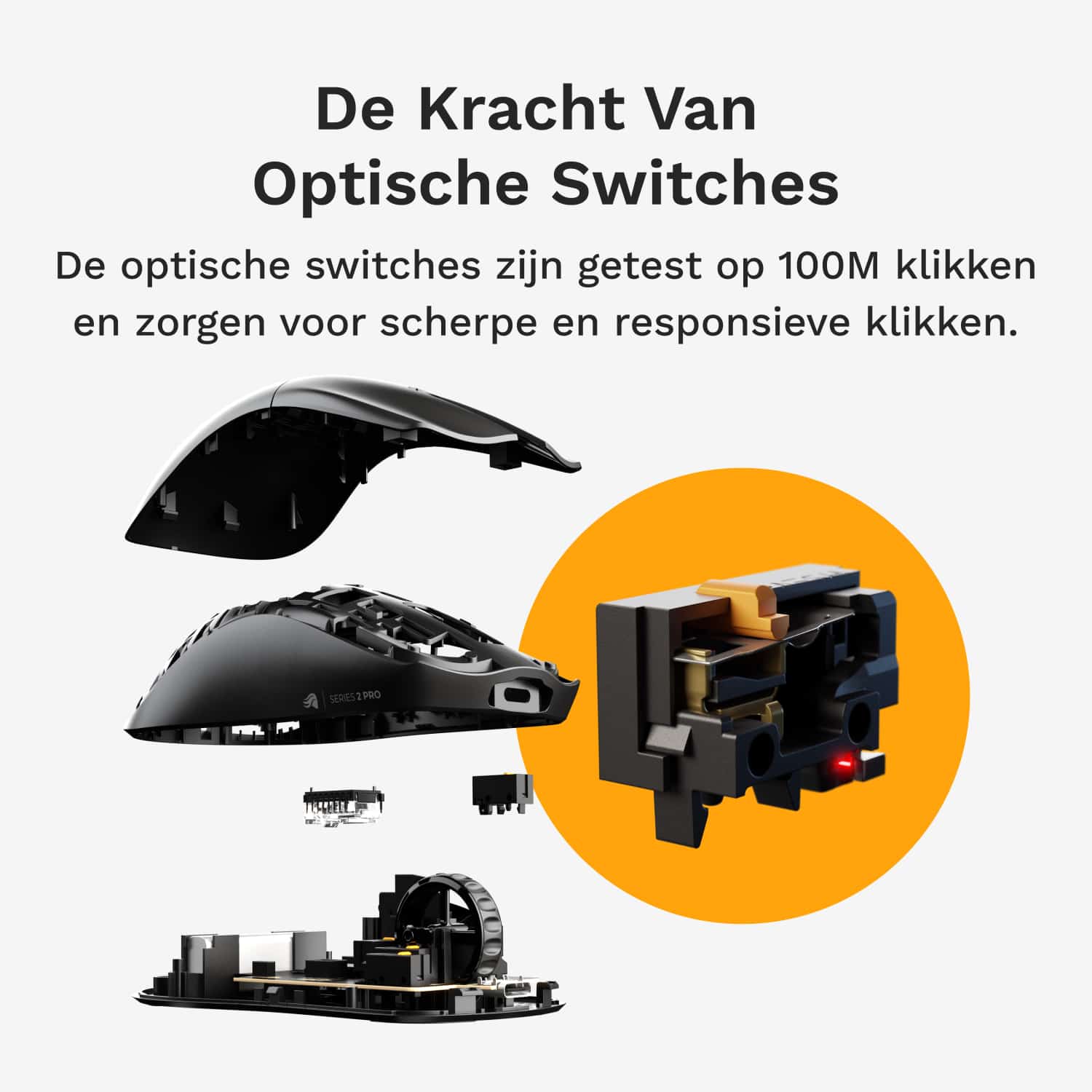 Glorious Gaming Series 2 PRO muis Gamen Rechtshandig RF Wireless + USB Type-C Optisch 26000 DPI - Afbeelding 4