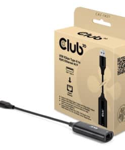 CLUB3D CAC-1421 tussenstuk voor kabels USB Type-A RJ45 Zwart - Afbeelding 2