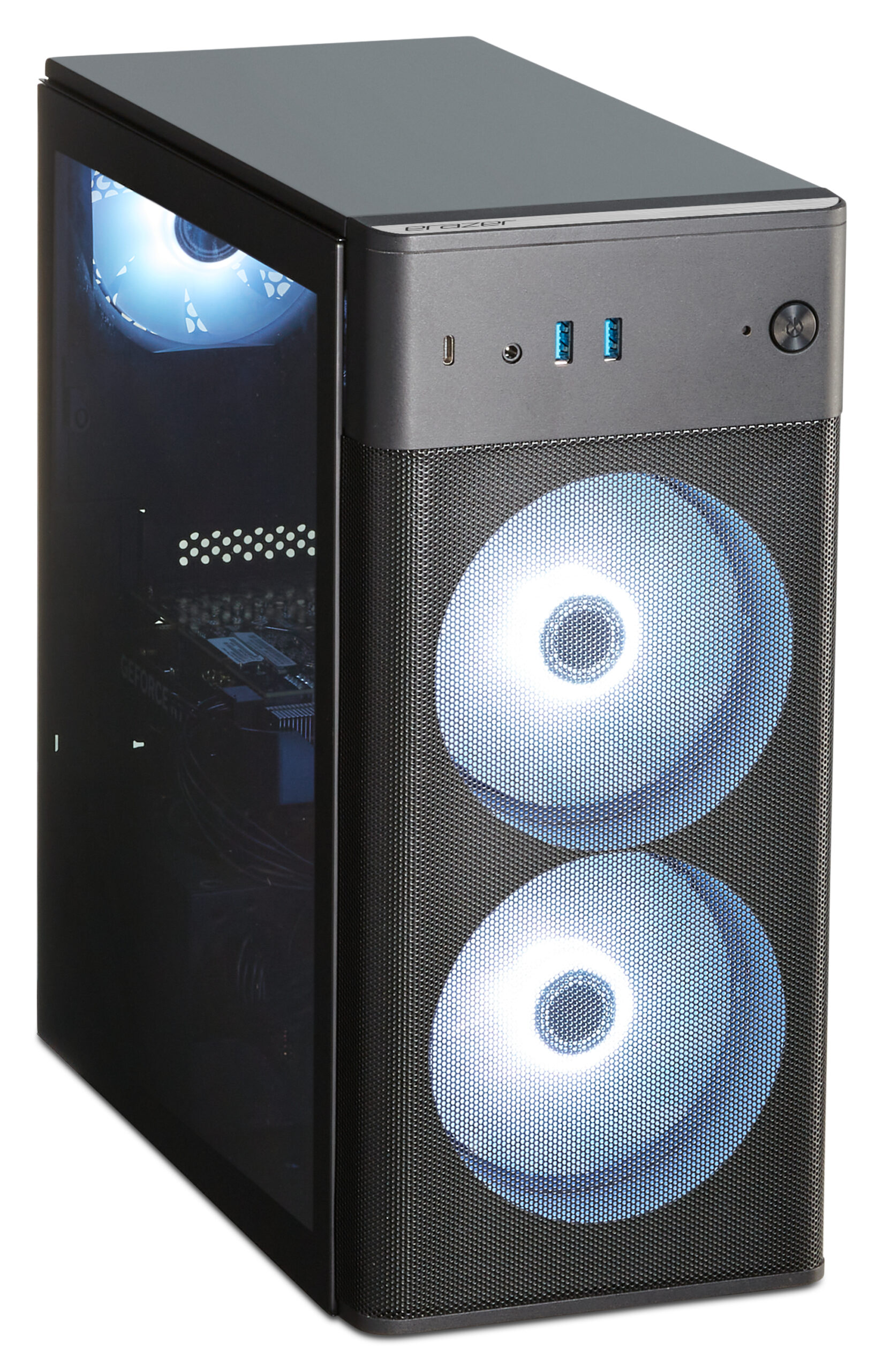 ERAZER RECON P45 MD340057 AMD Ryzen™ 5 5500 32 GB DDR4-SDRAM 1 TB SSD NVIDIA GeForce RTX 5060 Windows 11 Home Desktop PC Zwart - Afbeelding 2