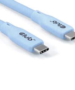 CLUB3D USB C oplaadkabel blauw siliconen & tangle-free - Afbeelding 6