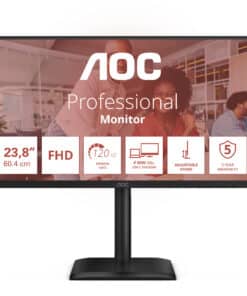 AOC E4 24E4CV computer monitor 60,5 cm (23.8") 1920 x 1080 Pixels Full HD LED Zwart - Afbeelding 2