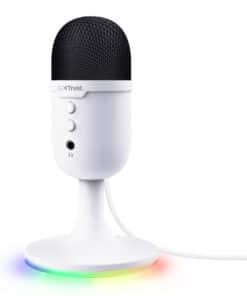 Trust GXT 234W Yunix Streaming Microfoon - USB tafelmicrofoon – RGB-verlichting – Wit