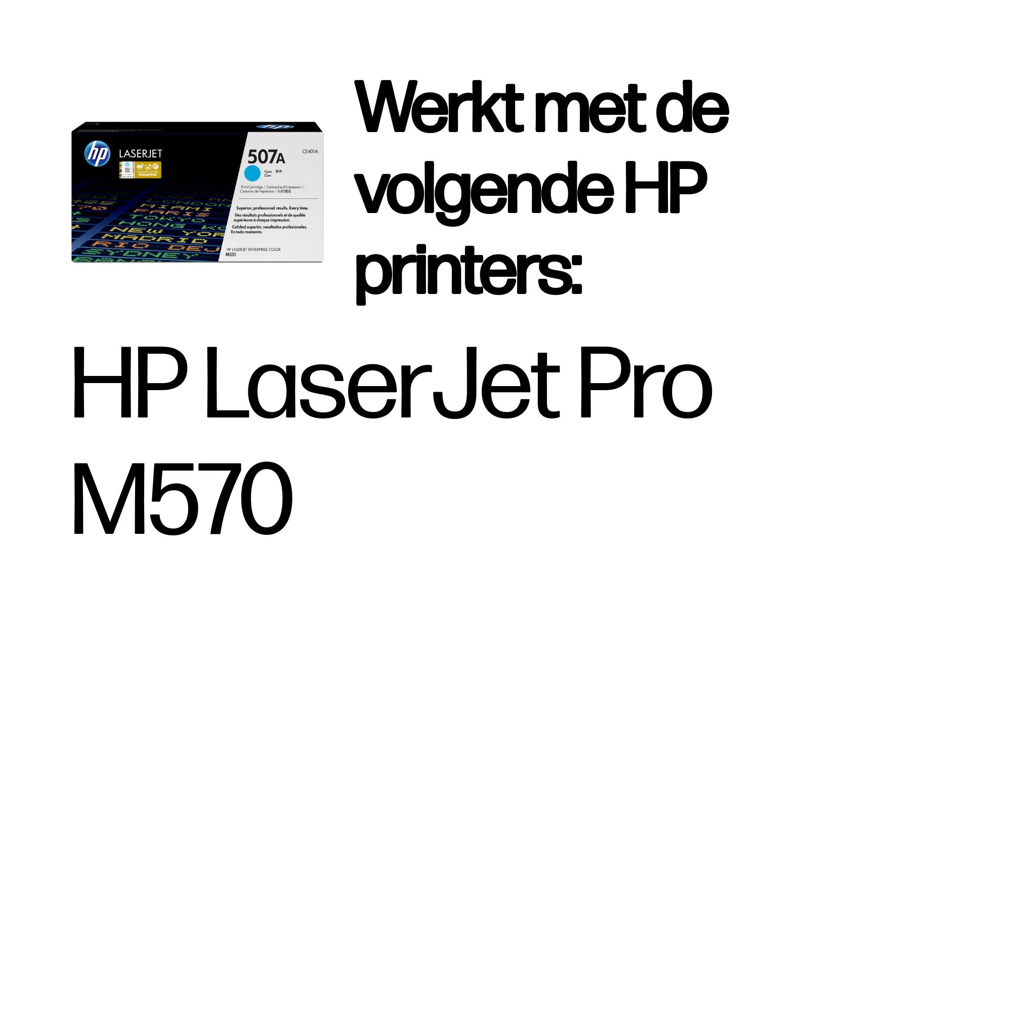 HP 507A originele cyaan LaserJet tonercartridge