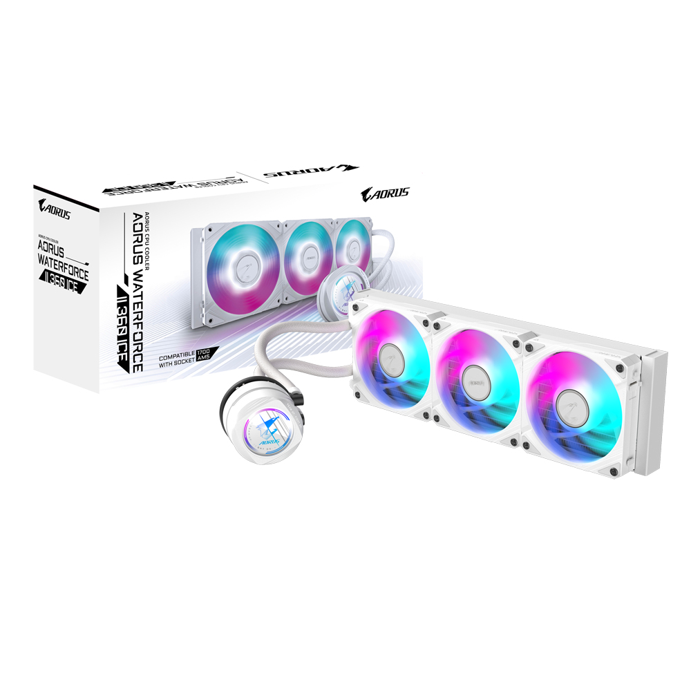 GIGABYTE AORUS WATERFORCE II 360 ICE Processor Alles-in-één vloeistofkoeler 12 cm Wit