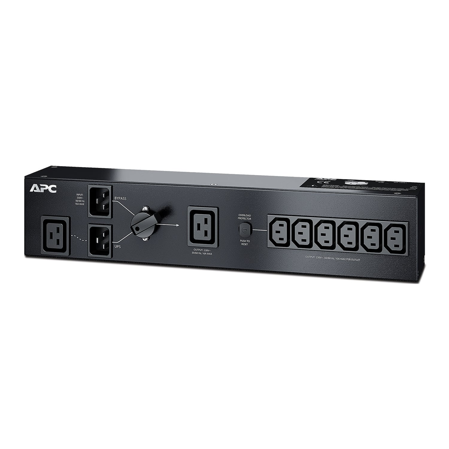 APC SERVICE BYPASS PDU, 230V 16AMP W/ (6) IEC C13 EN (1) C19