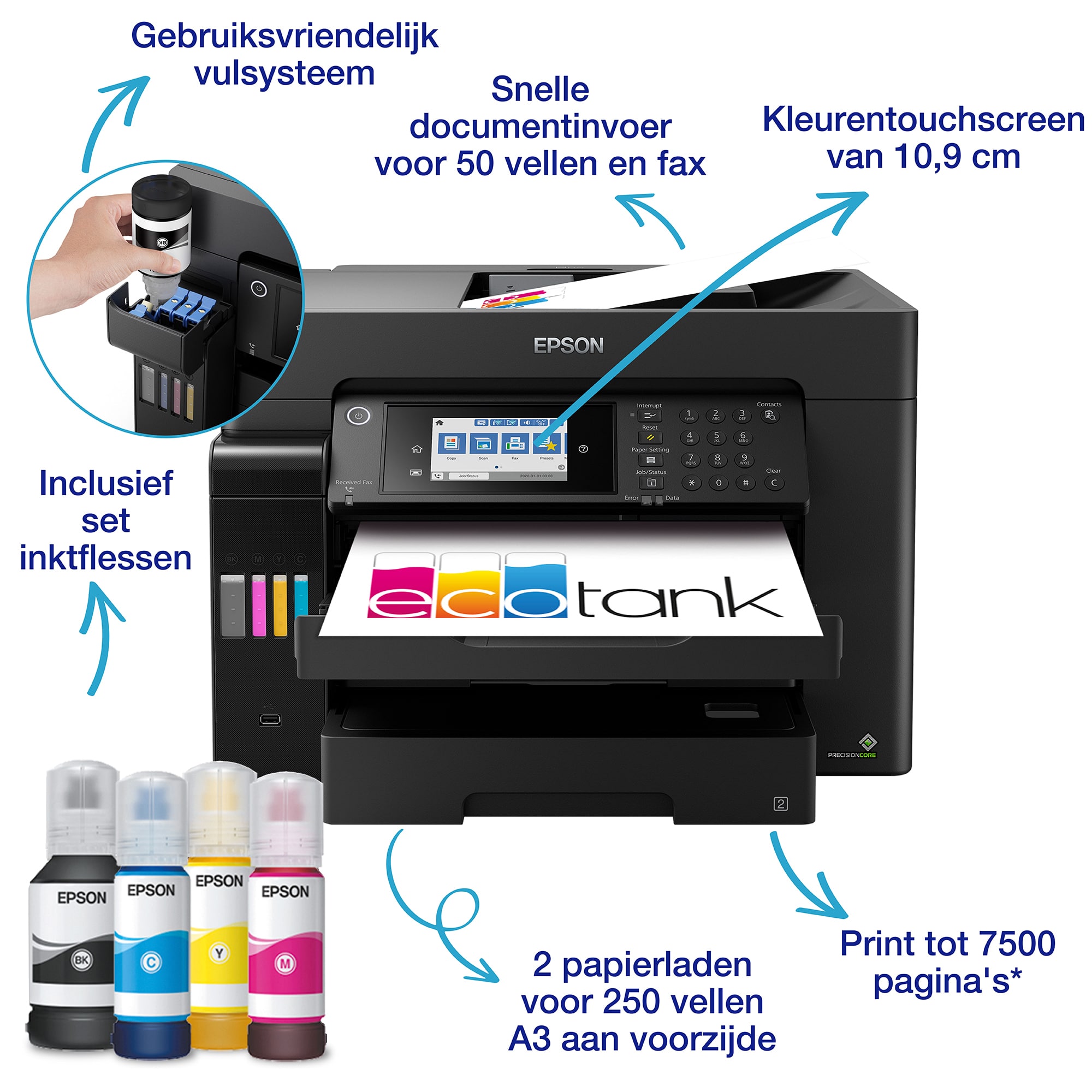Epson EcoTank ET-16655 Inkjet A3 4800 x 1200 DPI 32 ppm Wifi - Afbeelding 2