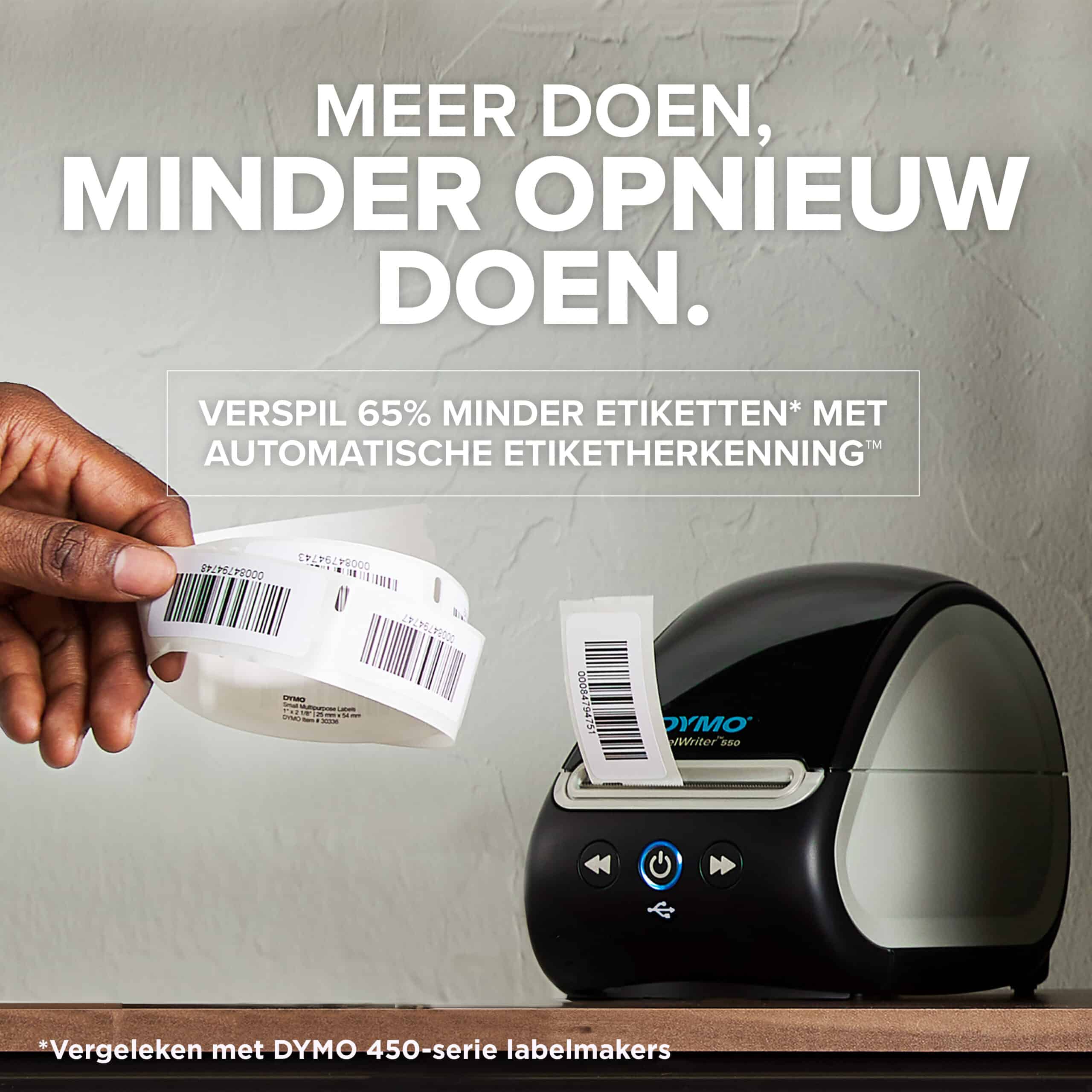 DYMO LabelWriter 550 Labelprinter | Labelmaker met direct thermisch printen | Automatische labelherkenning | Drukt adreslabels, verzendlabels, barcodelabels af en meer | Tweepolige EU-stekker - Afbeelding 4
