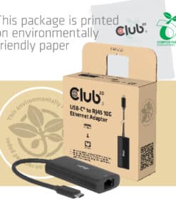 CLUB3D USB-C naar RJ45 10G Ethernet-adapter M/V - Afbeelding 8