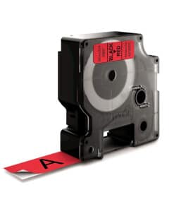 DYMO originele D1 labels | Zwarte Tekst op Rood Label | 19 mm x 7 m | zelfklevende etiketten voor de LabelManager labelmaker | gemaakt in Europa - Afbeelding 4