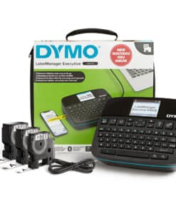 DYMO LabelManager Executive 640 CB draagbare labelprinterkit met draagtas en 3 labelcassettes | compacte QWERTY-labelmaker | Bluetooth- & USB-connectiviteit | compatibel met D1-labels