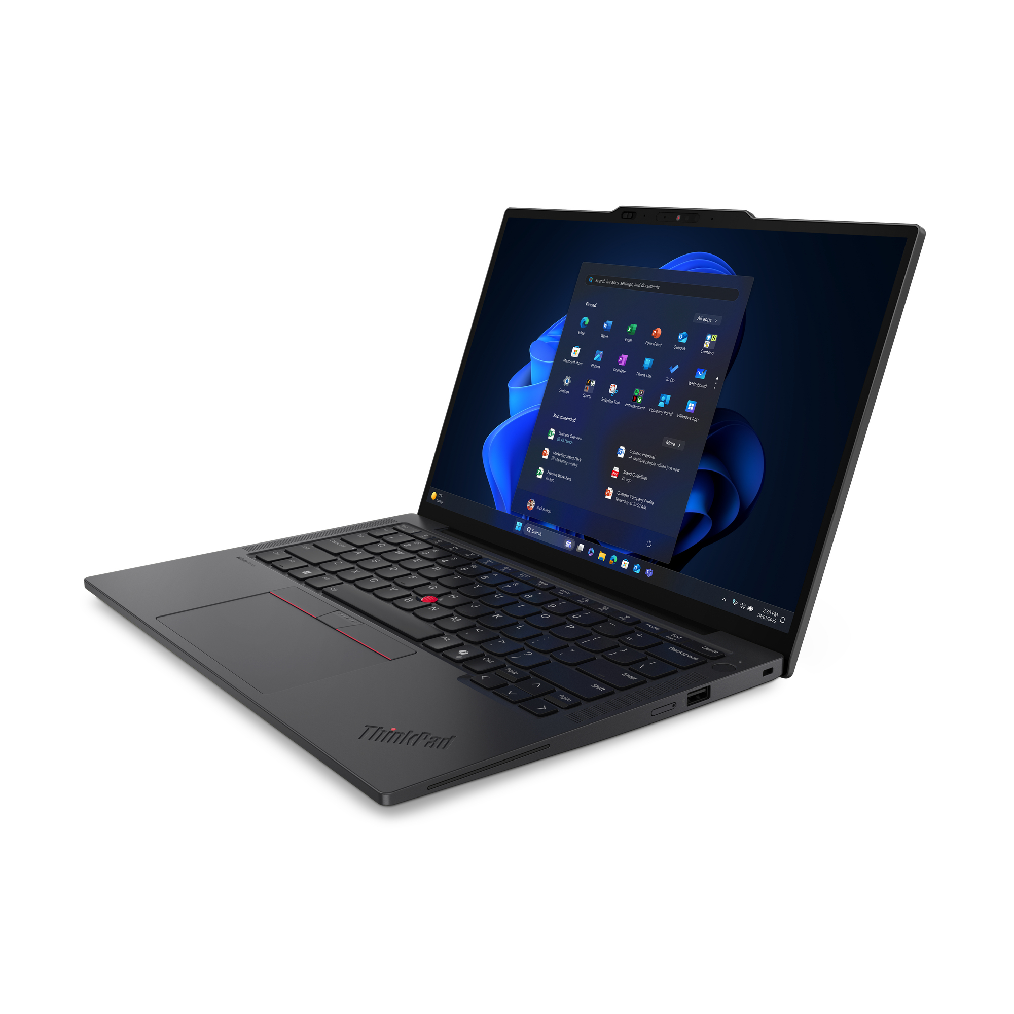 Lenovo ThinkPad X13 Gen 6 (Intel) Intel Core Ultra 5 225U Laptop 33,8 cm (13.3") WUXGA 16 GB LPDDR5x-SDRAM 512 GB SSD Wi-Fi 6E (802.11ax) Windows 11 Pro Belgisch Zwart - Afbeelding 4